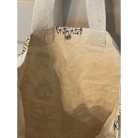 Pineapple Canvas Tote Bag “Be Sweet” Reusable Eco Shopping Bag with Handles - Picture 5 of 7